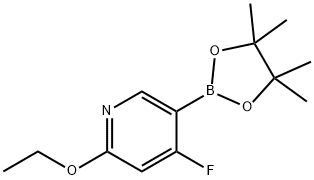 4-Fluoro-2-(ethoxy)pyridine-5-boronic acid pinacol ester Struktur