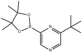 2-(tert-butyl)-6-(4,4,5,5-tetramethyl-1,3,2-dioxaborolan-2-yl)pyrazine Struktur