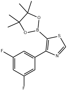 4-(3,5-Difluorophenyl)thiazole-5-boronic acid pinacol ester Struktur