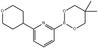 6-(Oxan-4-yl)pyridine-2-boronic acid neopentylglycol ester Struktur