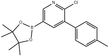 6-Chloro-5-(4-tolyl)pyridine-3-boronic acid pinacol ester Struktur