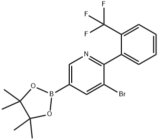 5-Bromo-6-(2-trifluoromethylphenyl)pyridine-3-boronic acid pinacol ester Struktur