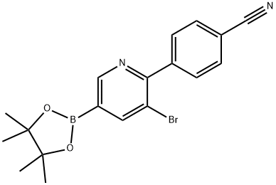 5-Bromo-6-(4-cyanophenyl)pyridine-3-boronic acid pinacol ester Struktur