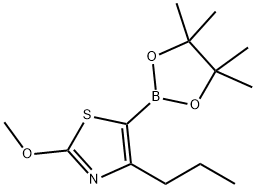 4-(n-Propyl)-2-methoxythiazole-5-boronic acid pinacol ester Struktur