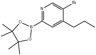 5-Bromo-4-(n-propyl)pyridine-2-boronic acid pinacol ester Struktur