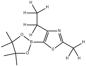 (2-Methyl-4-ethyl-d8)-thiazole-5-boronic acid pinacol ester Struktur