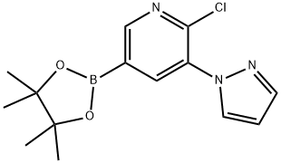 6-Chloro-5-(1H-pyrazol-1-yl)pyridine-3-boronic acid pinacol ester Struktur