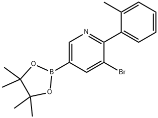 5-Bromo-6-(2-tolyl)pyridine-3-boronic acid pinacol ester Struktur