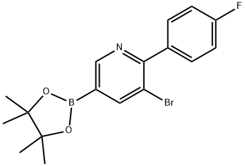 5-Bromo-6-(4-fluorophenyl)pyridine-3-boronic acid pinacol ester Struktur