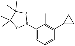 2-(3-cyclopropyl-2-methylphenyl)-4,4,5,5-tetramethyl-1,3,2-dioxaborolane Struktur