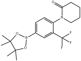 1-[4-(TETRAMETHYL-1,3,2-DIOXABOROLAN-2-YL)-2-TRIFLUOROMETHYLPHENYL]PIPERIDIN-2-ONE Struktur