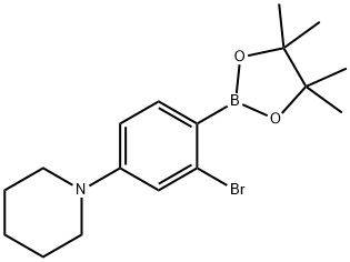 2-Bromo-4-(piperidino)phenylboronic acid pinacol ester Struktur