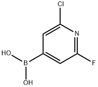 2-Fluoro-6-chloropyridine-4-boronic acid Struktur