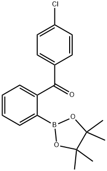 (4-chlorophenyl)(2-(4,4,5,5-tetramethyl-1,3,2-dioxaborolan-2-yl)phenyl)methanone Struktur