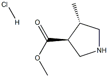 methyl (3S,4S)-4-methylpyrrolidine-3-carboxylate hydrochloride Struktur