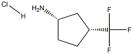 (1S,3R)-3-(trifluoromethyl)cyclopentan-1-amine hydrochloride Struktur