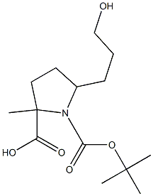 1-tert-butyl 2-methyl 5-(3-hydroxypropyl)pyrrolidine-1,2-dicarboxylate Struktur