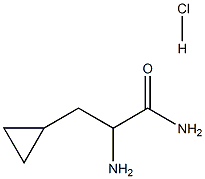 2-amino-3-cyclopropylpropanamide hydrochloride Struktur