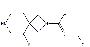 tert-butyl 5-fluoro-2,7-diazaspiro[3.5]nonane-2-carboxylate hydrochloride Struktur