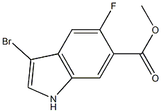 methyl 3-bromo-5-fluoro-1H-indole-6-carboxylate Struktur