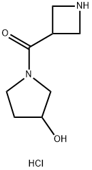 1-(azetidine-3-carbonyl)pyrrolidin-3-ol hydrochloride Struktur