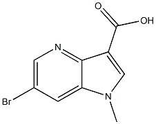 6-bromo-1-methyl-1H-pyrrolo[3,2-b]pyridine-3-carboxylic acid Struktur