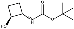 tert-butyl N-[(1S,2S)-2-hydroxycyclobutyl]carbamate Struktur