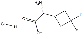 (2R)-2-amino-2-(3,3-difluorocyclobutyl)acetic acid hydrochloride Struktur