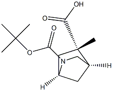 2-tert-butyl 5-methyl (1S,4R,5S)-2-azabicyclo[2.2.1]heptane-2,5-dicarboxylate Struktur