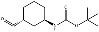 tert-butyl N-[(1R,3R)-3-formylcyclohexyl]carbamate Struktur