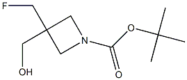 tert-butyl 3-(fluoromethyl)-3-(hydroxymethyl)azetidine-1-carboxylate Struktur