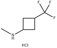 N-methyl-3-(trifluoromethyl)cyclobutan-1-amine hydrochloride Struktur