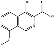 4-hydroxy-8-methoxyisoquinoline-3-carboxylic acid Struktur