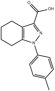 1-(4-methylphenyl)-4,5,6,7-tetrahydro-1H-indazole-3-carboxylic acid Struktur