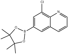 8-chloro-6-(4,4,5,5-tetramethyl-1,3,2-dioxaborolan-2-yl)quinoline Struktur