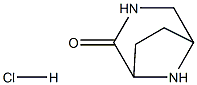 3,8-diazabicyclo[3.2.1]octan-2-one hydrochloride Struktur