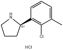 (R)-2-(2-chloro-3-methylphenyl)pyrrolidine hydrochloride Struktur