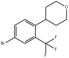 4-(4-bromo-2-(trifluoromethyl)phenyl)tetrahydro-2H-pyran Struktur