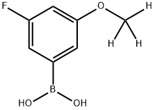 (3-fluoro-5-(methoxy-d3)phenyl)boronic acid Struktur