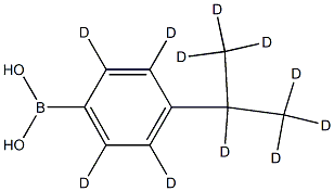 (4-(propan-2-yl-d7)phenyl-2,3,5,6-d4)boronic acid Struktur