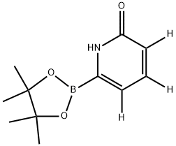 6-(4,4,5,5-tetramethyl-1,3,2-dioxaborolan-2-yl)pyridin-2(1H)-one-3,4,5-d3 Struktur