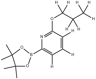 2-(propoxy-d7)-6-(4,4,5,5-tetramethyl-1,3,2-dioxaborolan-2-yl)pyridine-3,4,5-d3 Struktur