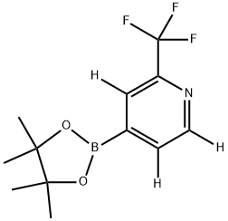 4-(4,4,5,5-tetramethyl-1,3,2-dioxaborolan-2-yl)-2-(trifluoromethyl)pyridine-3,5,6-d3 Struktur