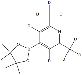 2,6-bis(methyl-d3)-4-(4,4,5,5-tetramethyl-1,3,2-dioxaborolan-2-yl)pyridine-3,5-d2 Struktur