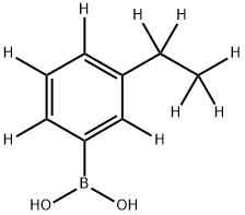 (3-(ethyl-d5)phenyl-2,4,5,6-d4)boronic acid Struktur