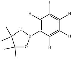 2-(3-iodophenyl-2,4,5,6-d4)-4,4,5,5-tetramethyl-1,3,2-dioxaborolane Struktur