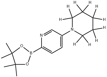 5-(piperidin-1-yl-d10)-2-(4,4,5,5-tetramethyl-1,3,2-dioxaborolan-2-yl)pyridine Struktur