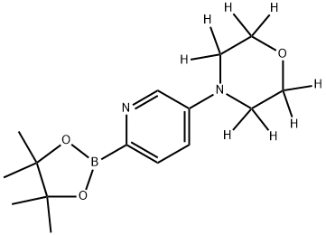 4-(6-(4,4,5,5-tetramethyl-1,3,2-dioxaborolan-2-yl)pyridin-3-yl)morpholine-2,2,3,3,5,5,6,6-d8 Struktur