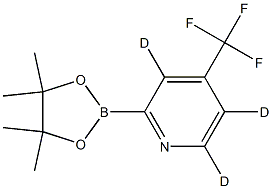 2-(4,4,5,5-tetramethyl-1,3,2-dioxaborolan-2-yl)-4-(trifluoromethyl)pyridine-3,5,6-d3 Struktur