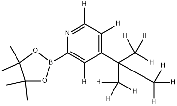 4-(2-(methyl-d3)propan-2-yl-1,1,1,3,3,3-d6)-2-(4,4,5,5-tetramethyl-1,3,2-dioxaborolan-2-yl)pyridine-3,5,6-d3 Struktur